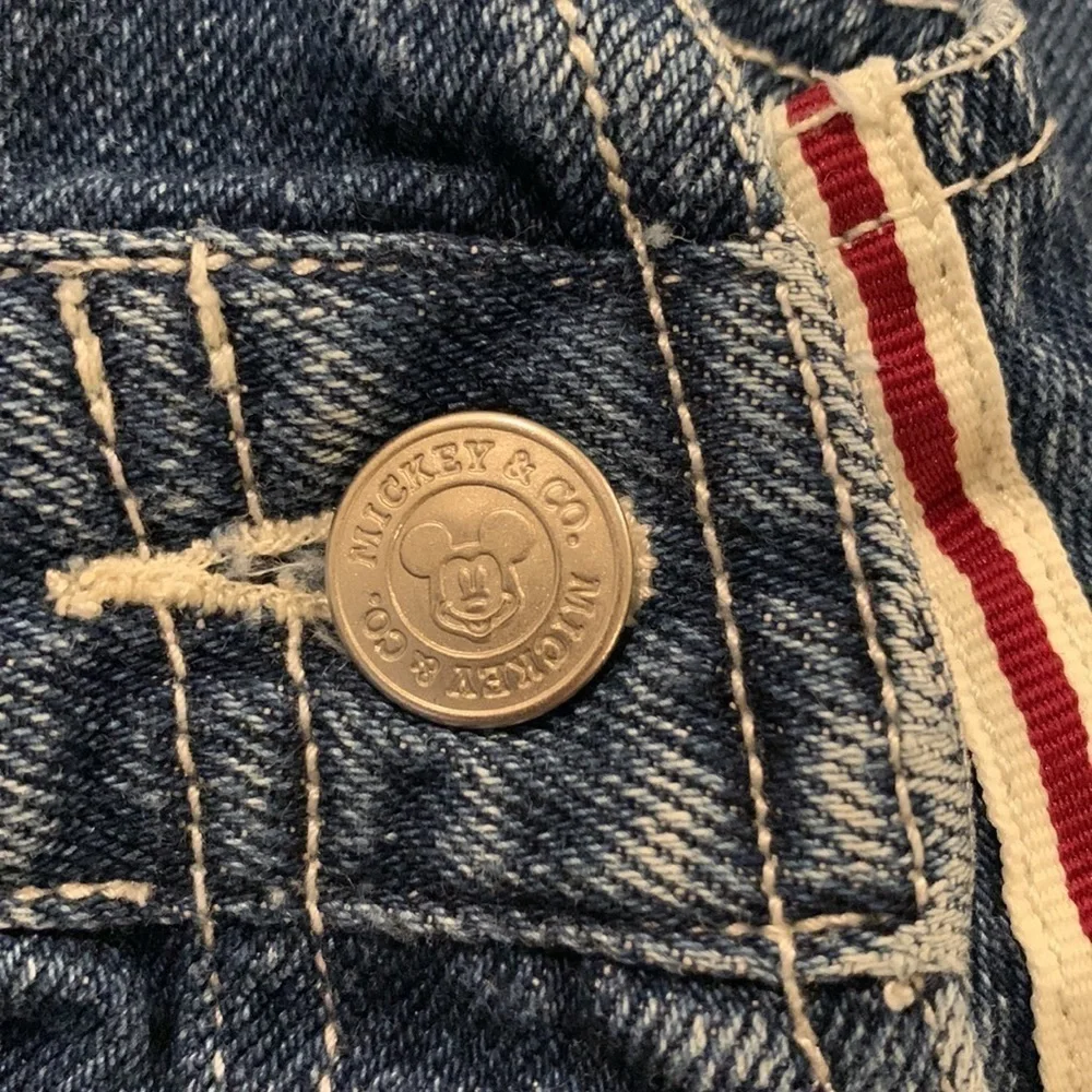 Disney&Co. Girls Mickey Mouse Jean Jumper. Size M 10-12. Side button-Super Cute!